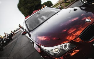 Картинка E60, авто, оптика, BMW, 5 series, капот, машина, auto