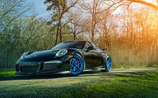 Картинка Porsche, ADV.1, Sun, Wheels, GT3, 911, Forged, Grass, Front, Custom