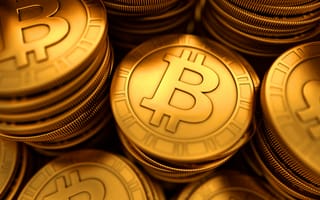 Обои размытие, btc, монеты, coins, fon, биткоин, bitcoin