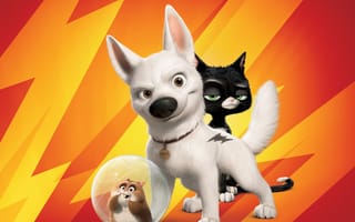 Картинка молния, собака, Вольт, хомяк, bolt