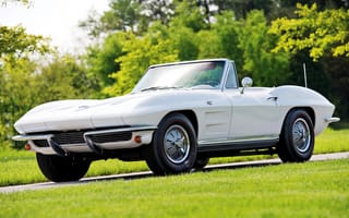 Обои 1964, корвет, кабриолет, Chevrolet, C2, Sting Ray, Corvette, шевроле, Convertible