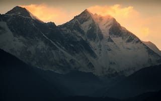 Картинка Лхоцзе, горы, Гималаи, ветер, Джомолунгма, снег, Эверест, Everest, Lhotse