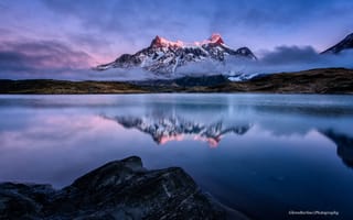 Картинка Южная Америка, национальный парк Торрес-дель-Пайне, горы Анды, утро, Чили, Патагония