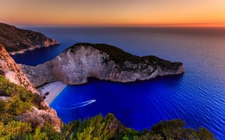 Картинка Ionian Islands, Navagio, Greece, остров, море, пляж