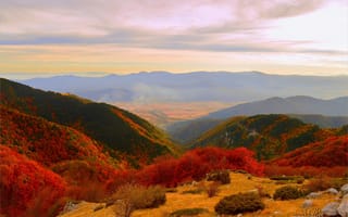 Картинка Горы, Осень, Холмы, Autumn, Mountains, Панорама, Panorama, Fall