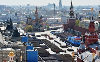 Картинка Москва, город, красная площадь, день победы, парад, праздник