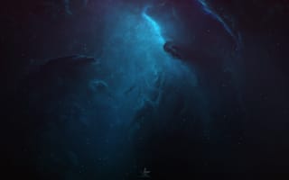 Картинка космос, звезды, фантастика, туманность, fantasy, space, nebula, арт