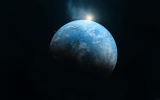 Картинка космос, звезды, stars, арт, fantasy, space, планета, art