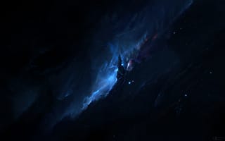 Картинка космос, звезды, space, туманность, nebula, арт, фантастика, fantasy