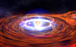 Картинка нейтронная звезда, газ, вращение