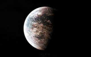 Картинка кеплер-186 f, атмосфера, экзопланета, океаны