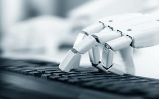 Картинка robot, fingers, computer