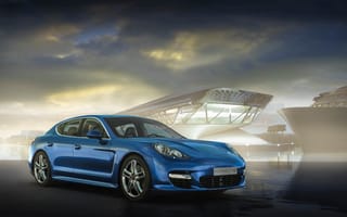 Картинка Porsche, Panamera, blue