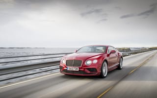 Обои 2015, GT, континенталь, Continental, бентли, Speed, красный, Bentley