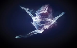 Картинка smoke dancer, девушка, танец, дым