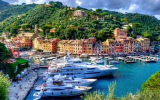 Картинка здания, Marina di Portofino, Liguria, яхты, Портофино, дома, Italy, порт, Лигурия, набережная, гавань, Италия, Portofino