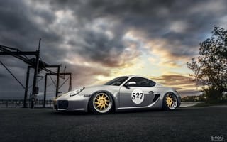Картинка Porsche Cayman, tuning, evog, car