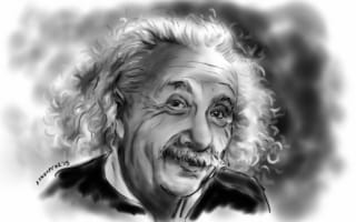 Картинка Albert Einstein, Альберт Эйнштейн, теоретик, учёный, лицо, физик