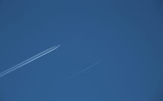 Картинка самолёты, минимализм, небо