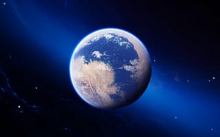 Картинка космос, звезды, туманность, nebula, star, планета, blue, space