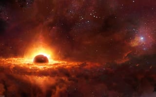 Картинка cosmos, energy, sci fi, fantasy, planets, fire