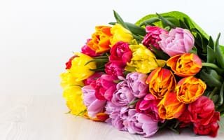 Картинка букет, flowers, тюльпаны, colorful, tulips