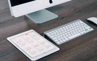 Картинка гаджеты, calendar, apple, клавиатура, монитор, mac, календарь, планшет, 2015