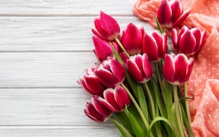 Картинка цветы, розовые, flowers, тюльпаны, pink, tulips, букет