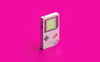 Картинка ретро, рендеринг, Tetris, тетрис, art, retro, Game Boy, Minimalism