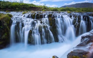 Картинка Brúarfoss, Iceland, Исландия, водопад, река