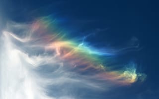 Картинка цвета, радуга, облака, спектр, небо