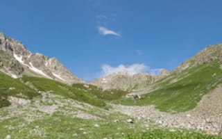 Картинка горы, широкие, кавказ, панорама, архыз, долина в горах, альпийские луга