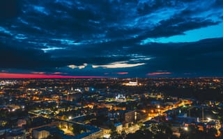 Картинка ночь, Lietuva, Kaunas, город