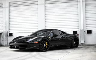 Картинка Ferrari, 458, black, Italia