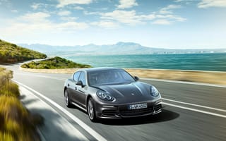Картинка 2012, Panamera, Porsche, порше, берег, панамера, море