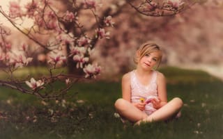 Картинка In bloom, прелесть, весна, девочка, Lorna Oxenham