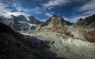 Картинка Швейцария, Альпы, горы, вершины, ледник