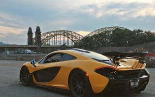 Обои McLaren P1, мост, sports car, McLaren, гиперкар