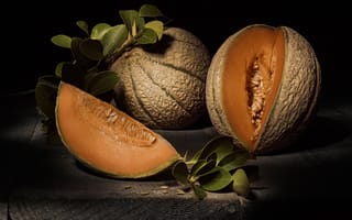 Картинка листья, доски, натюрморт, мякоть, предметы, семечки, еда, черный