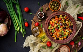 Картинка еда, баклажаны, специи, пряности, овощи, Timolina