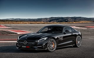 Картинка 2015, мерседес, амг, Black, C190, Braus, GT S, черный, брабус, Mercedes-Benz, AMG