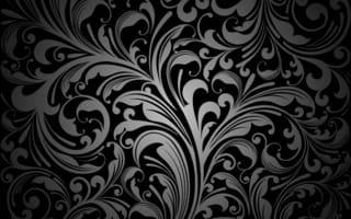 Обои black, орнамент, ретро, pattern, texture, vector, dark, узор, vintage, винтаж, gradient