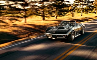Картинка Chevrolet, black, Stingray, Corvette, Nick Stephens Photography