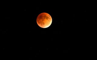 Картинка Red Moon Eclipse, ночь, луна