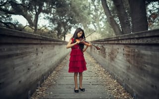 Картинка The Violinist, скрипка, девочка