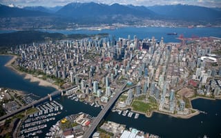 Картинка Город, Сверху, Vancouver, Канада, City, Ванкувер