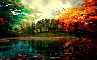 Картинка Colors of autumn, осень, обработка, краски