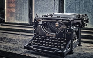 Картинка Typewriter, Abandoned, Lost