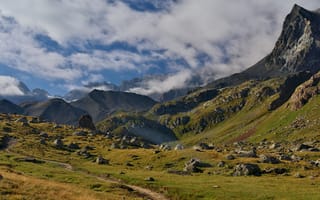 Картинка дорога, горы, Франция, Col d'Arsine, камни