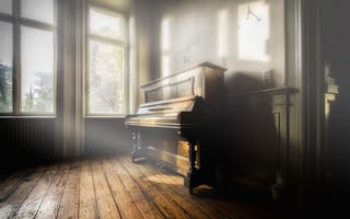 Обои пианино, свет, музыка